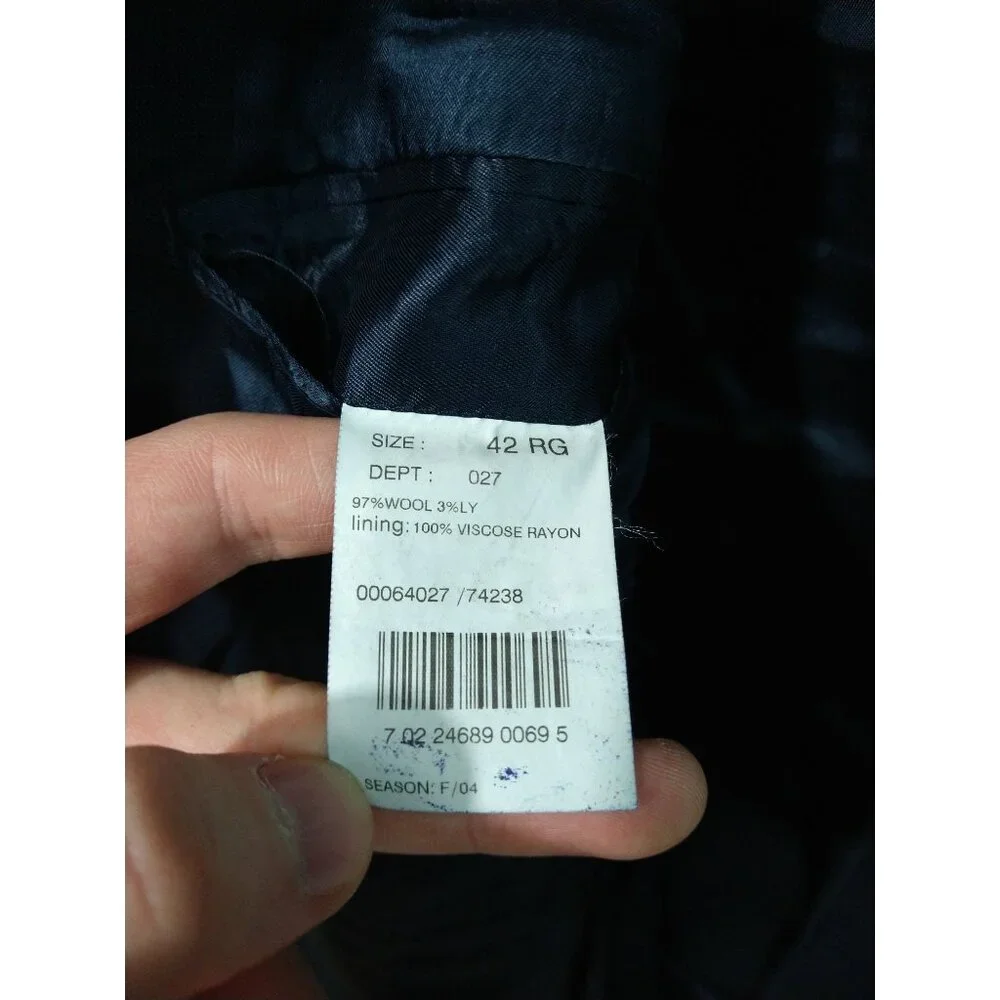 Brooks Brothers Blazer Mens 42R Blue Wool Sport Coat Stretch Suit Jacket 346